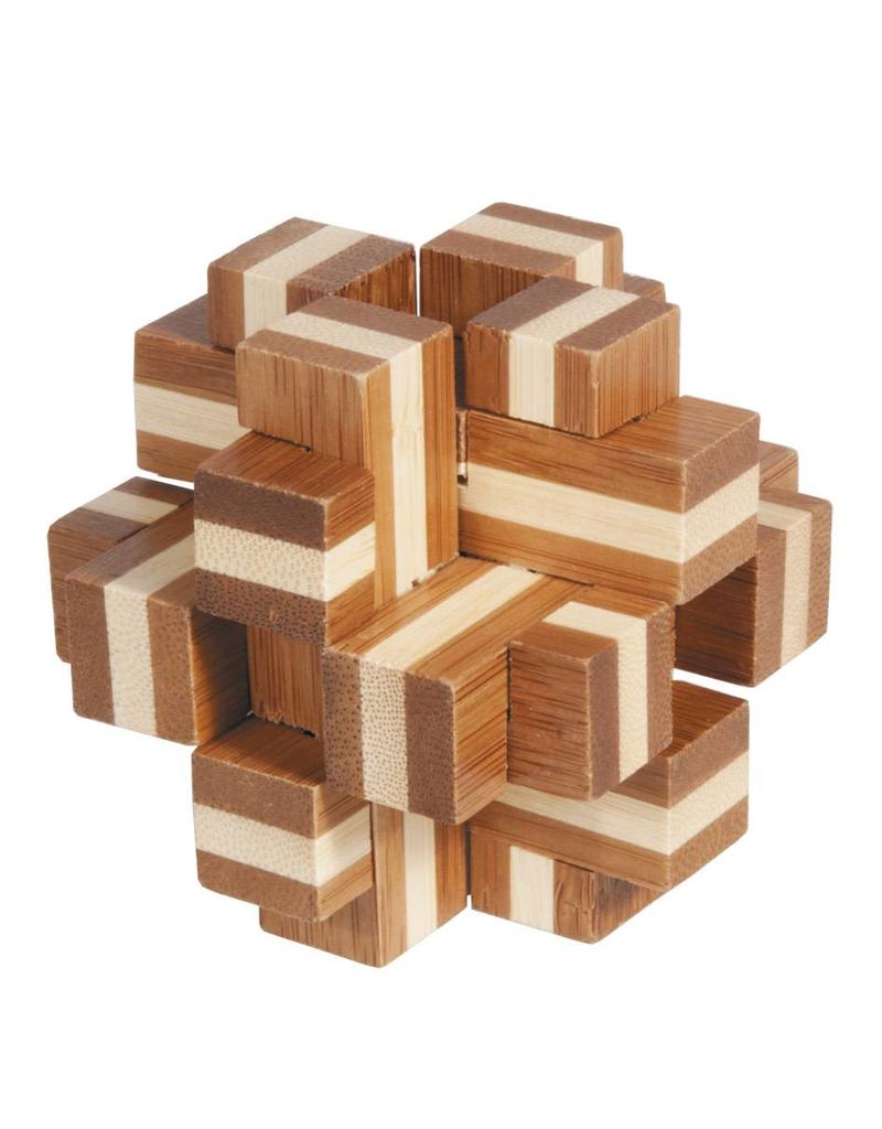 Fridolin Brainteaser IQ Test Bamboo Puzzle - Cube Cross