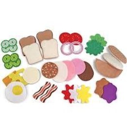 Melissa & Doug Pretend Food Felt Food Sandwich Set