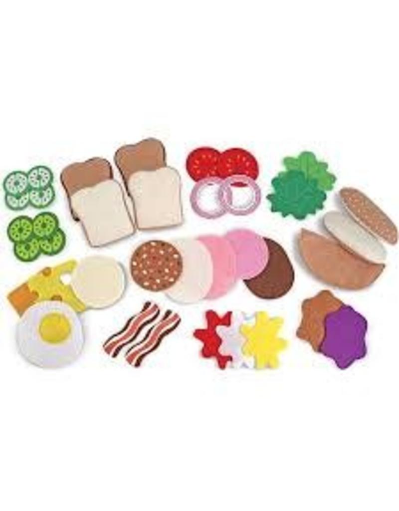 Melissa & Doug Pretend Food Felt Food Sandwich Set