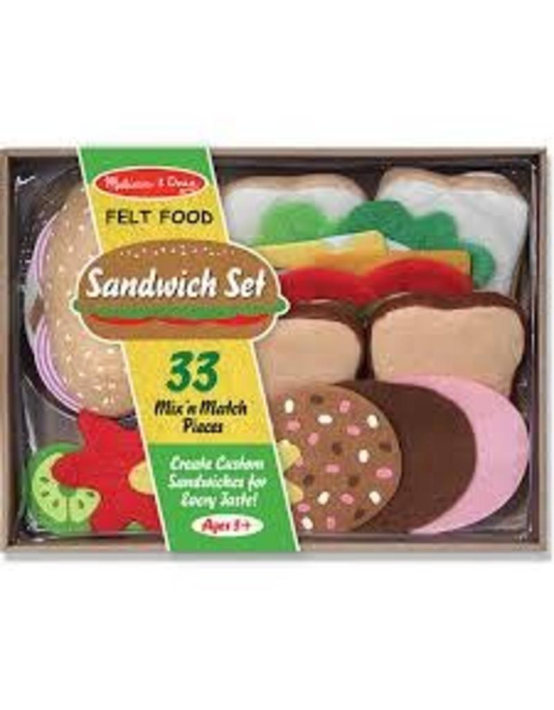 Melissa & Doug Pretend Food Felt Food Sandwich Set