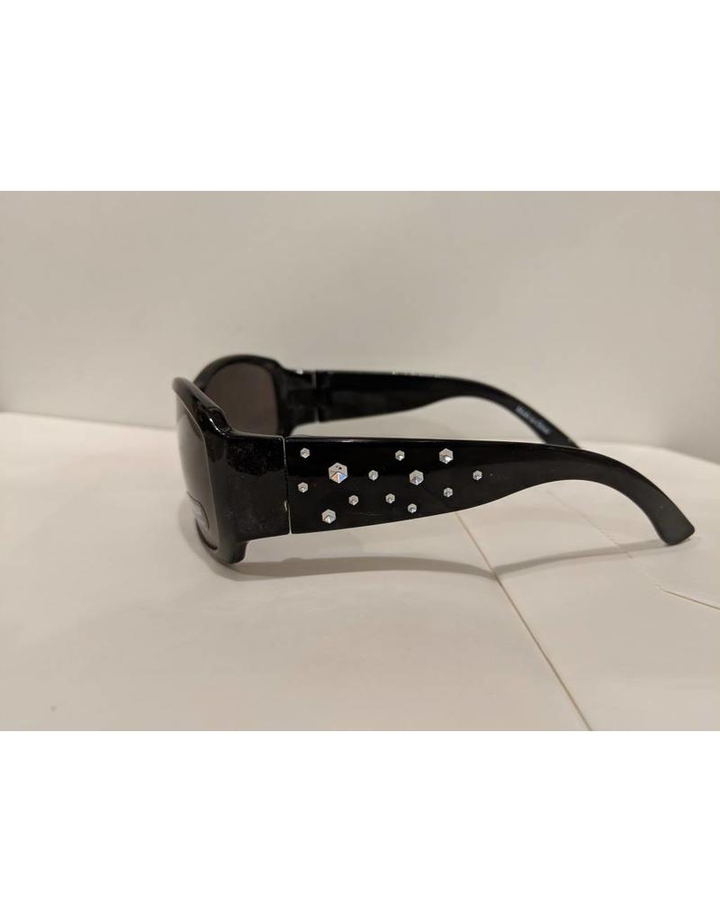 Bling2O Sunglasses - Black & Rhinestone Frame