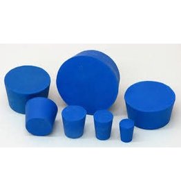 American Educational Products Scientific Labware Rubber Stopper Size 10 - Solid Blue