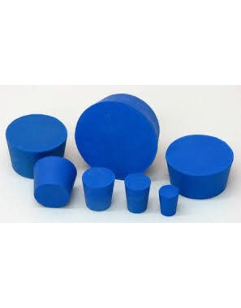American Educational Products Scientific Labware Rubber Stopper Size 10 - Solid Blue