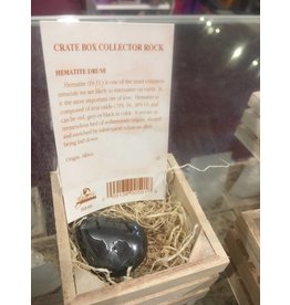 Squire Boone Village Rock/Mineral - Crate Collector Box - Hematite Druse (Sizes and Colors Vary; Sold Individually)