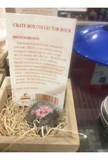 Squire Boone Village Rock/Mineral - Crate Collector Box - Rhodochrosite (Sizes and Colors Vary; Sold Individually)