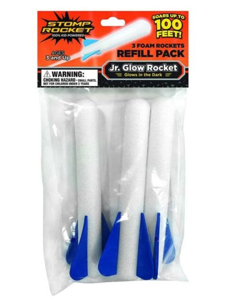 D&L Company LLC Outdoor Stomp Rocket Jr. Glow Refill Rockets (3 Pack)