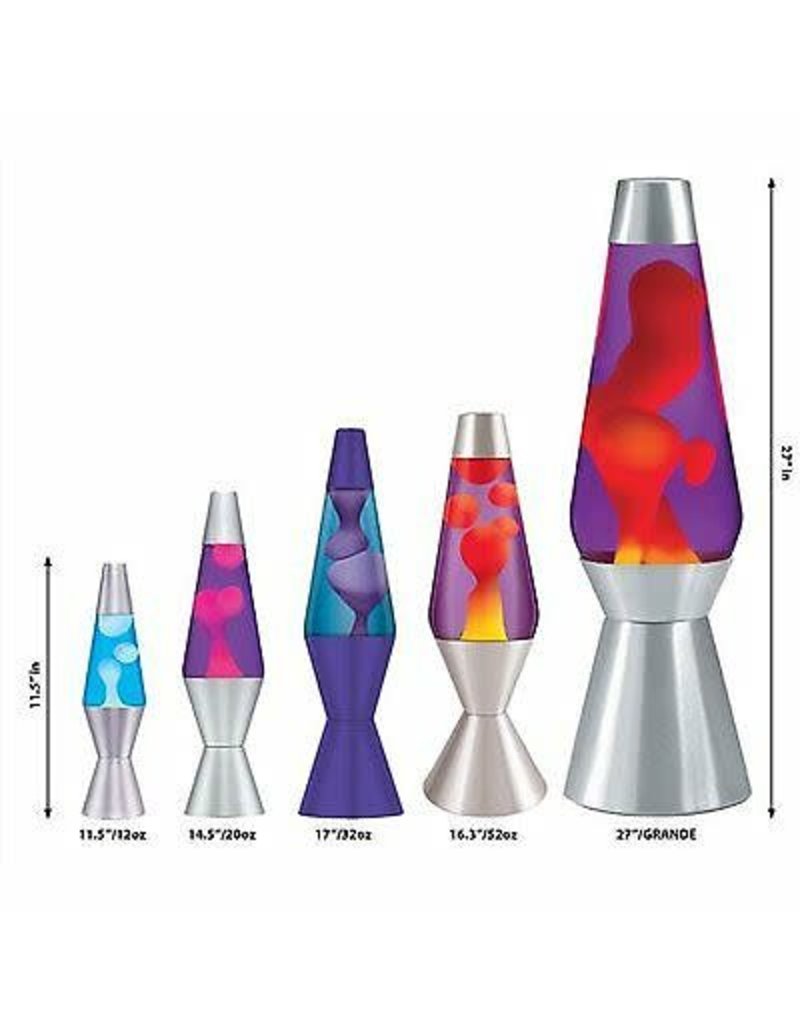 Schylling Toys Lava Lamp Classic - Yellow Lava/Blue Liquid/Silver Base - 16.3"
