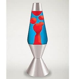 Schylling Toys Lava Lamp Classic - Red Lava/Blue Liquid/Silver Base - 14.5"