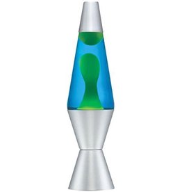 Lava Lite Lava Lamp Classic - Green Lava/Blue Liquid/Silver Base - 14.5"