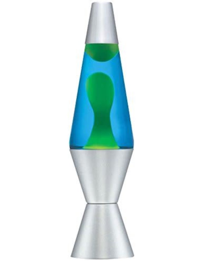 Lava Lite Lava Lamp Classic - Green Lava/Blue Liquid/Silver Base - 14.5"