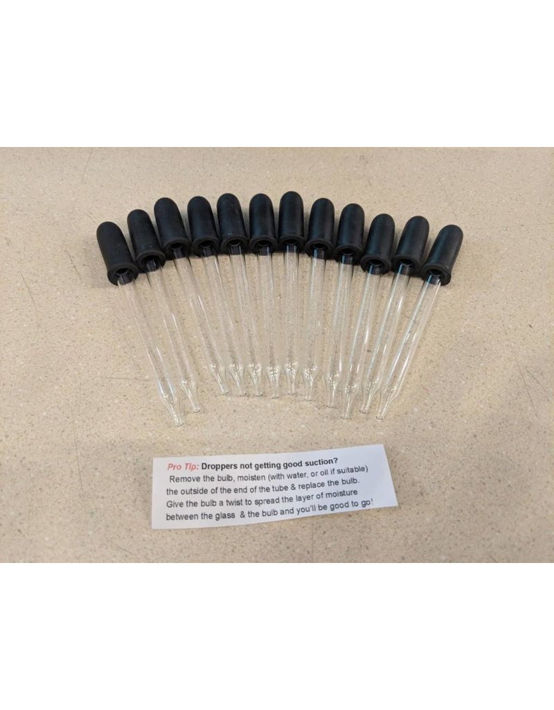 American Educational Products Scientific Labware Glass Eye Droppers (Pack of 12)