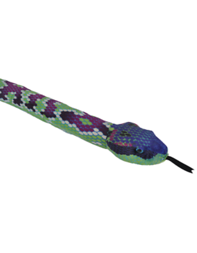Wild Republic Plush Snake Green Purple (54")