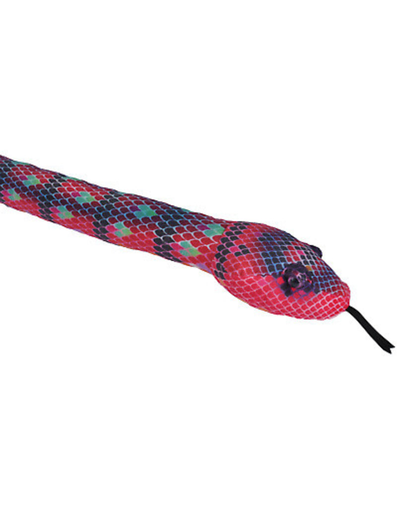 Wild Republic Plush Snake Rattler Red/Green (54")
