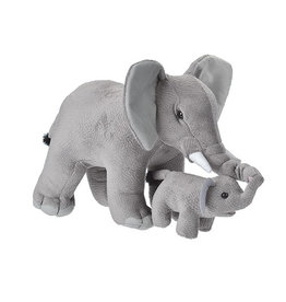Wild Republic Plush Mom and Baby Elephant (12-14")