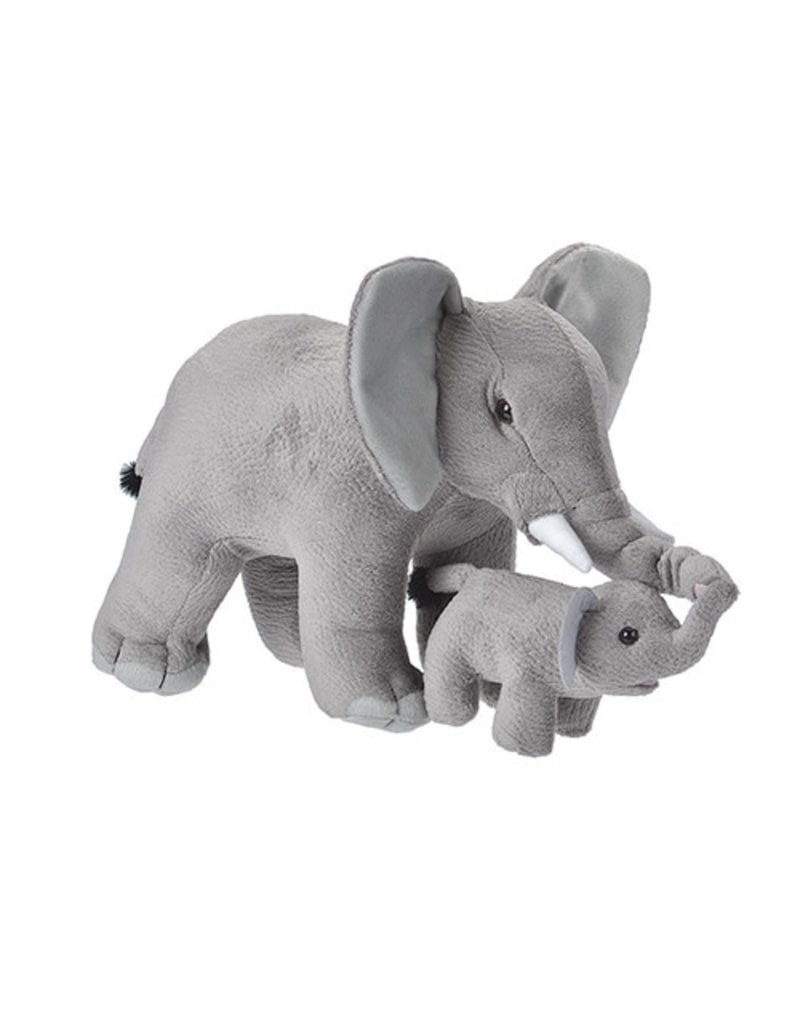 Wild Republic Plush Mom and Baby Elephant (12-14")