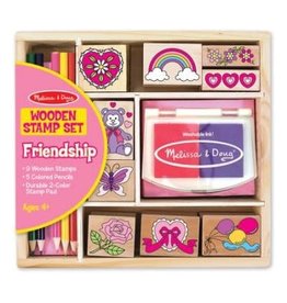 Melissa & Doug Craft Kit Wooden Stamp Set Friendship