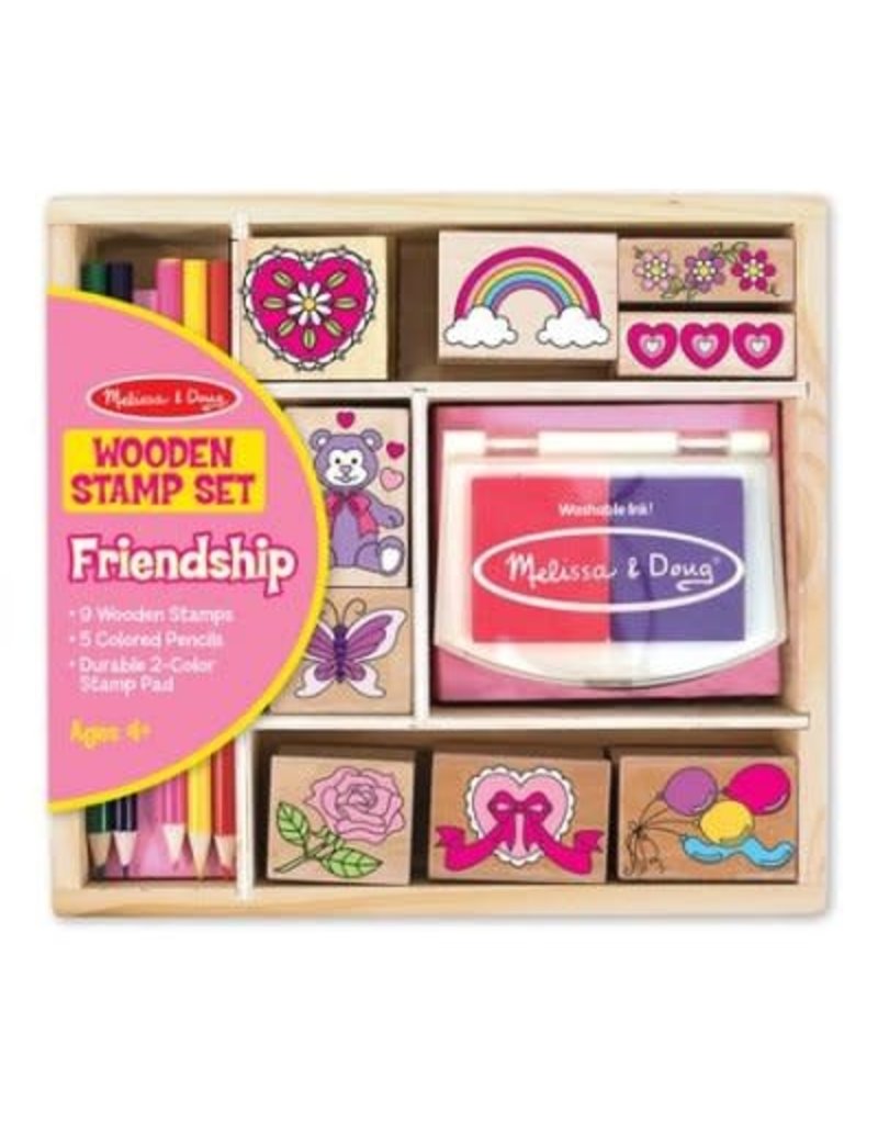 Melissa & Doug Craft Kit Wooden Stamp Set Friendship