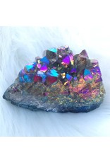 Squire Boone Village Rock/Mineral - Amethyst Druse, Titanium Ionized (Sizes and Colors Vary; Sold Individually)