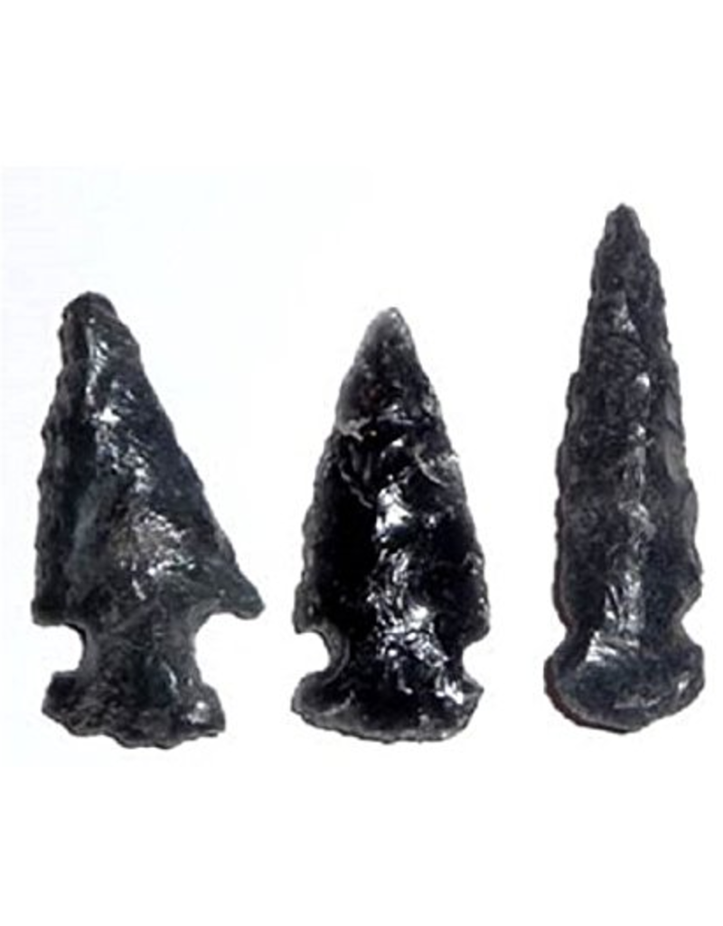 Squire Boone Village Rock/Mineral - Obsidian Replica Arrowhead (Sizes and Colors Vary; Sold Individually)