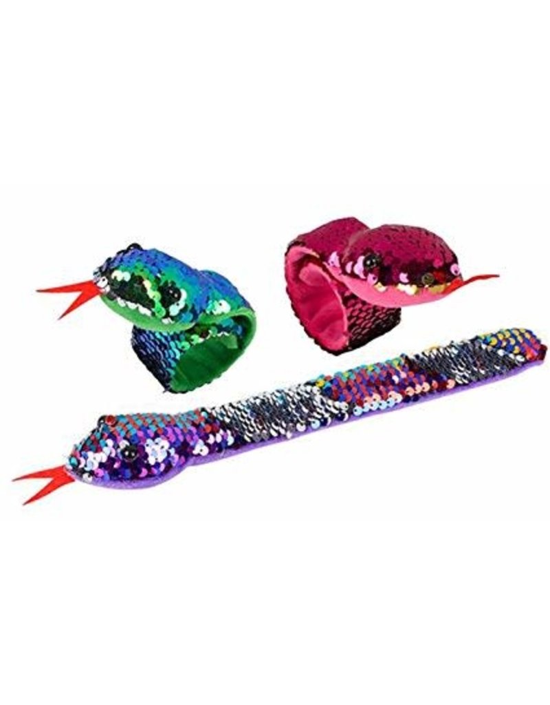 Wild Republic Novelty Snap Bracelet Sequin Snakes (Colors Vary)