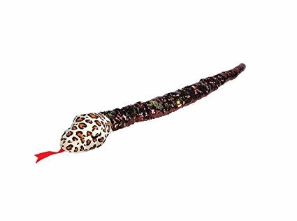 Plush Snake Sequins Leopard (54'')