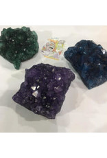 Squire Boone Village Rock/Mineral - Amethyst Druse, Dyed (Sizes and Colors Vary; Sold Individually)