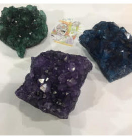 Squire Boone Village Rock/Mineral - Amethyst Druse, Dyed (Sizes and Colors Vary; Sold Individually)