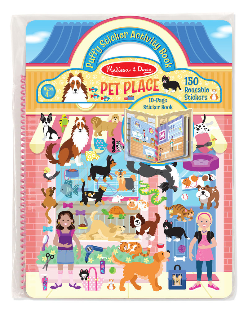 Melissa & Doug Art Supplies Puffy Sticker Activity Book - Pet Place