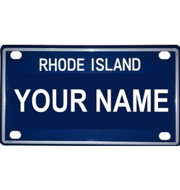 Voorco Designs RI Mini License Plate 4" x 2.25" - Aaron