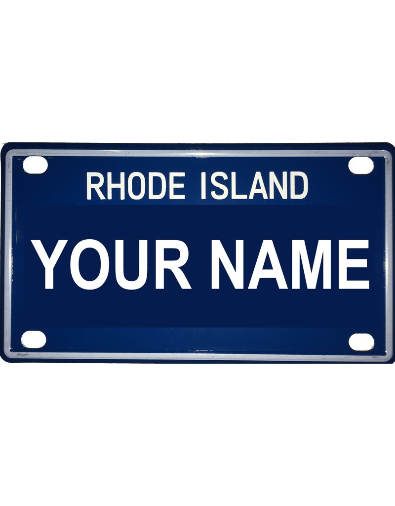 Voorco Designs RI Mini License Plate 4" x 2.25" - Anthony