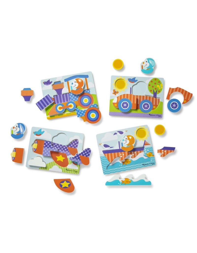 Melissa & Doug Baby First Play Vehicles Jigsaw Puzzle Set ...