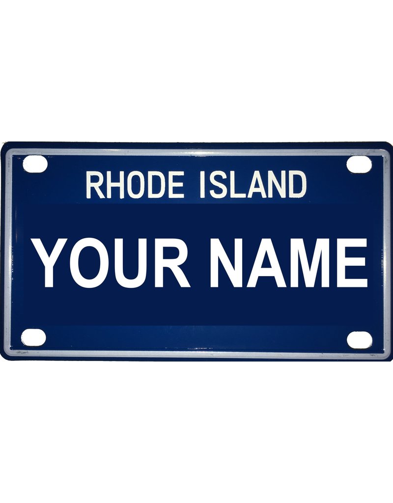 Voorco Designs RI Mini License Plate 4" x 2.25" - Matthew