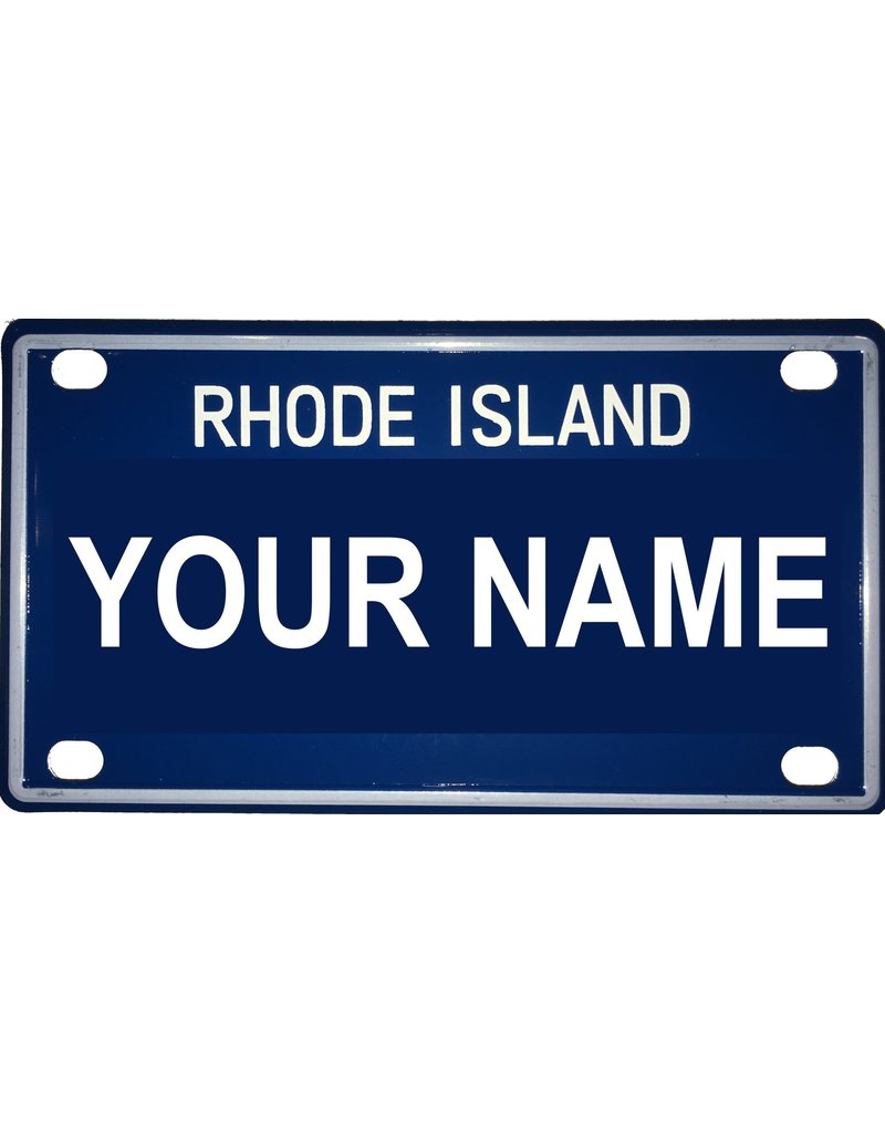 Voorco Designs RI Mini License Plate 4" x 2.25" - Denise