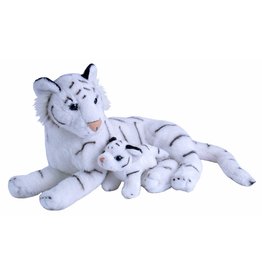 Wild Republic Plush Mom and Baby White Tiger (12-14")