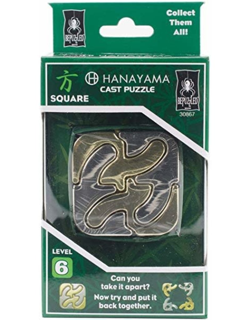 HANAYAMA Brainteaser Hanayama Metal Puzzle - Square - Level 6