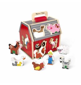 Melissa & Doug Wooden Take-Along Sorting Barn