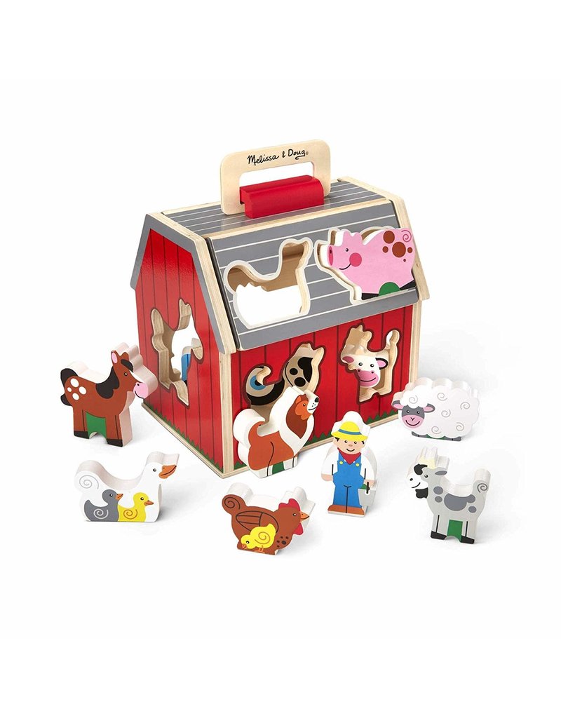 Melissa & Doug Wooden Take-Along Sorting Barn