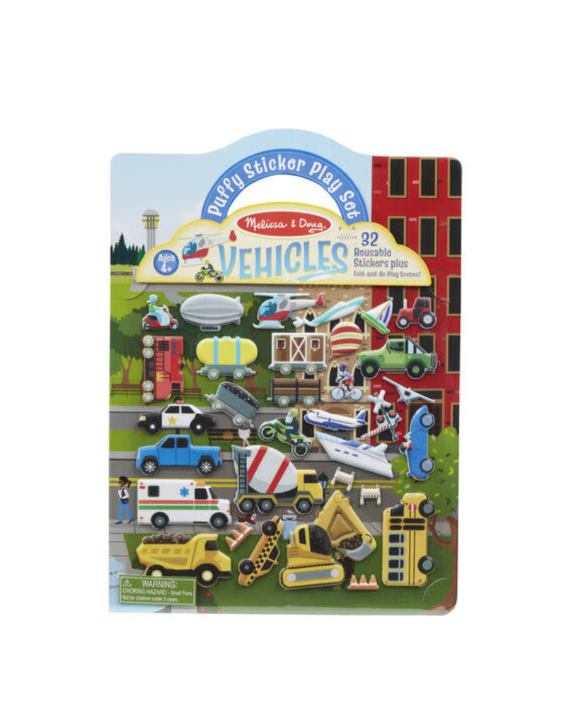 Melissa & Doug Art Supplies Puffy Sticker Play Set - Vehicles