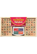 Melissa & Doug Craft Kit Wooden Stamp Set Alphabet