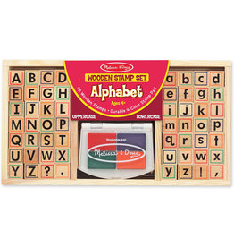 Melissa & Doug Craft Kit Wooden Stamp Set Alphabet