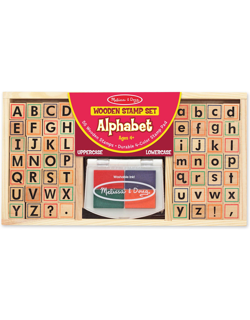 Melissa & Doug Craft Kit Wooden Stamp Set Alphabet