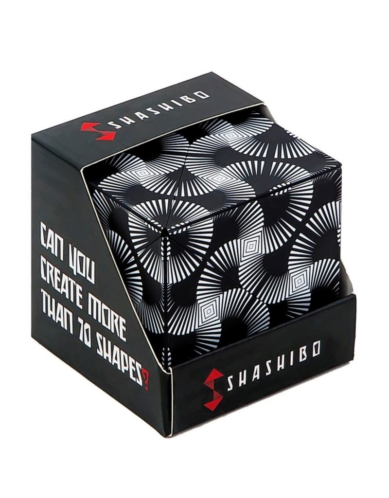 Fun In Motion Magnetic Shashibo Cube - Black & White