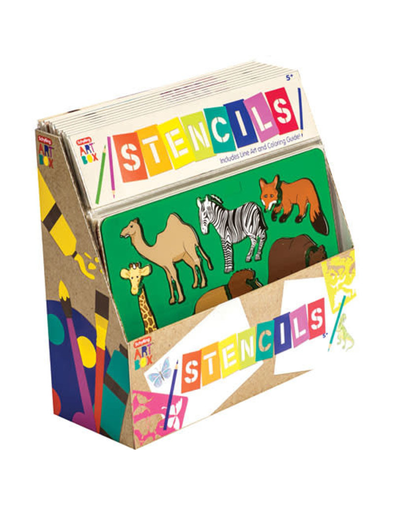 Schylling Toys Art Supplies Box Stencils (Assorted; Sold Individually)