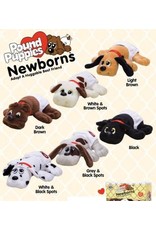 Schylling Toys Plush Pound Puppies  - Newborns - White and Brown Spots