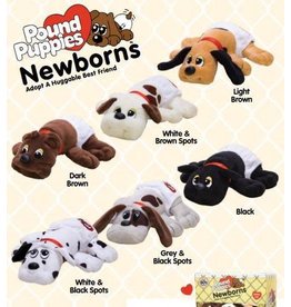 Schylling Toys Plush Pound Puppies - Newborns - Gray and Black Spots