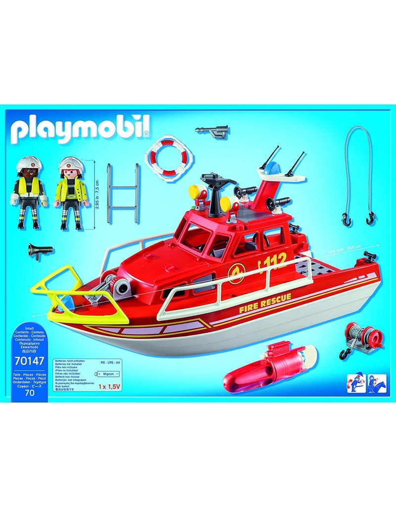 playmobil fire rescue boat