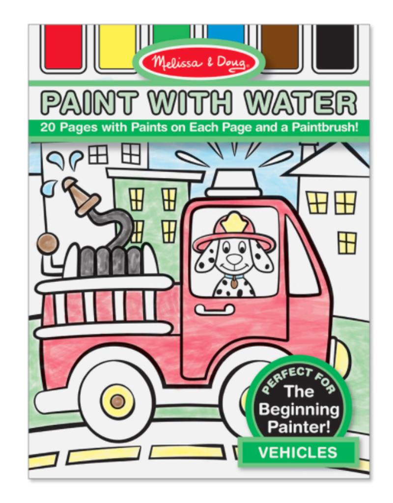 Melissa & Doug Art Supplies Activity Pad Paint With Water - Vehicles