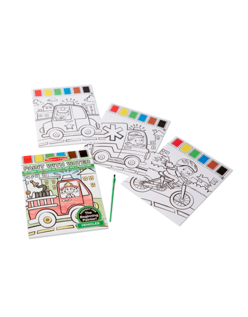 Melissa & Doug Art Supplies Activity Pad Paint With Water - Vehicles