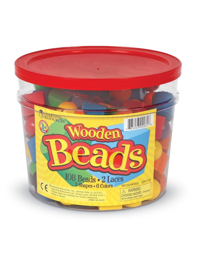 Learning Resources Educational Wooden Beads in a Bucket - Pow Science LLC