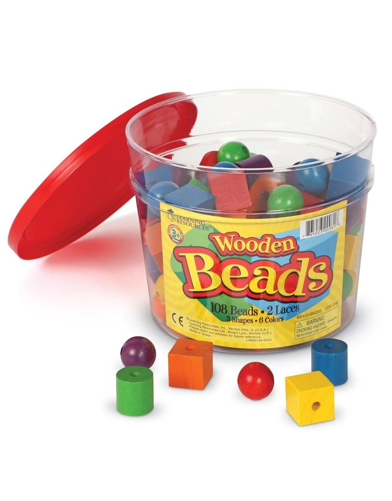 Learning Resources Educational Wooden Beads in a Bucket